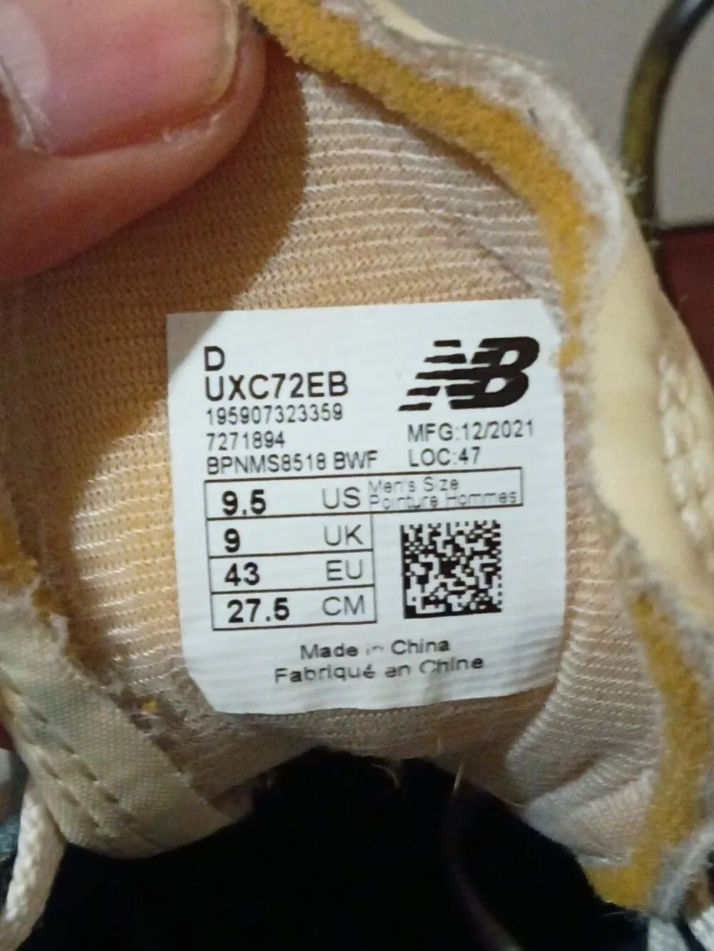 New Balance UXC72EB Men's Size 9.5 Shoes Blue Red XC-72 Suede Lifestyle Sneakers